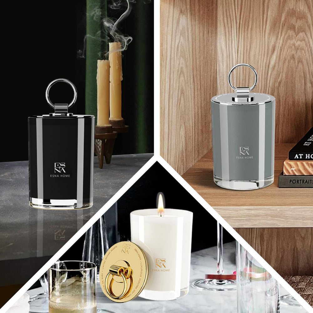 Wick in focus demonstrates even burn for ESNA HOME candles.