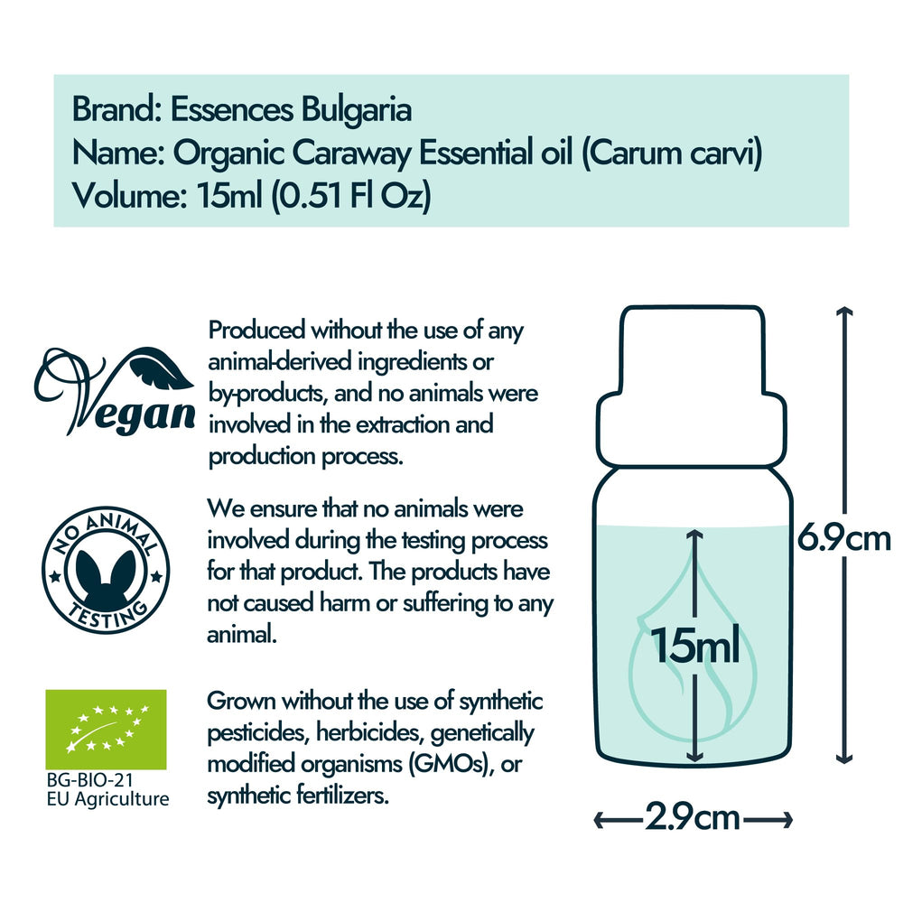 Essences Bulgaria Caraway oil enhancing massage moments with warm notes.