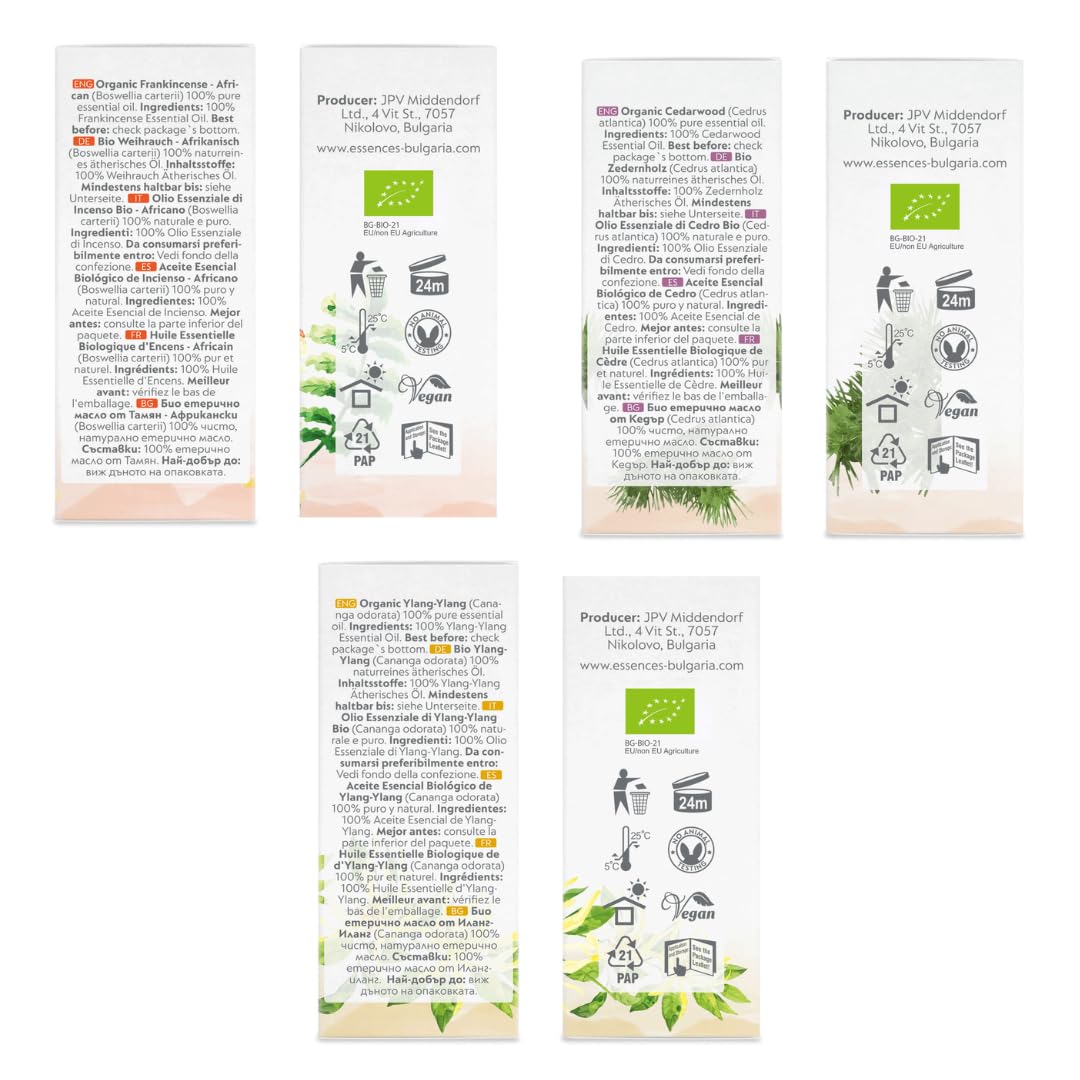 Essences Bulgaria diffuser-ready oils for fragrant spaces.