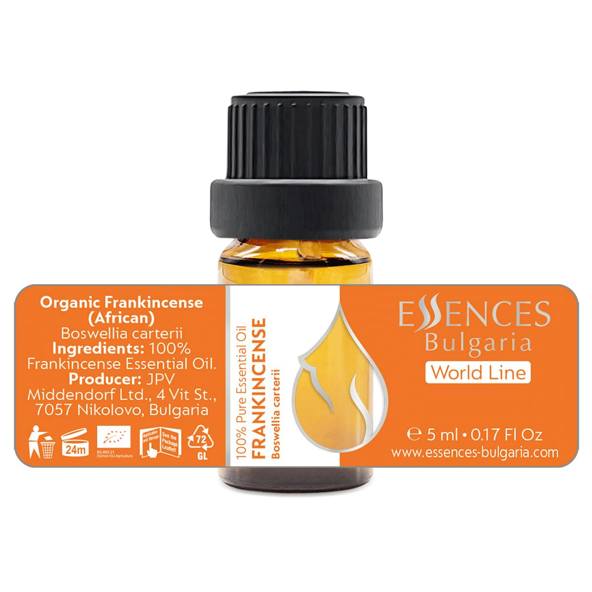 Essences Bulgaria EU organic certification label signals purity.