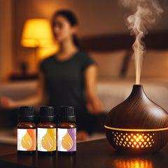 Essences Bulgaria evening meditation ylang ylang bottle for soothing mood.