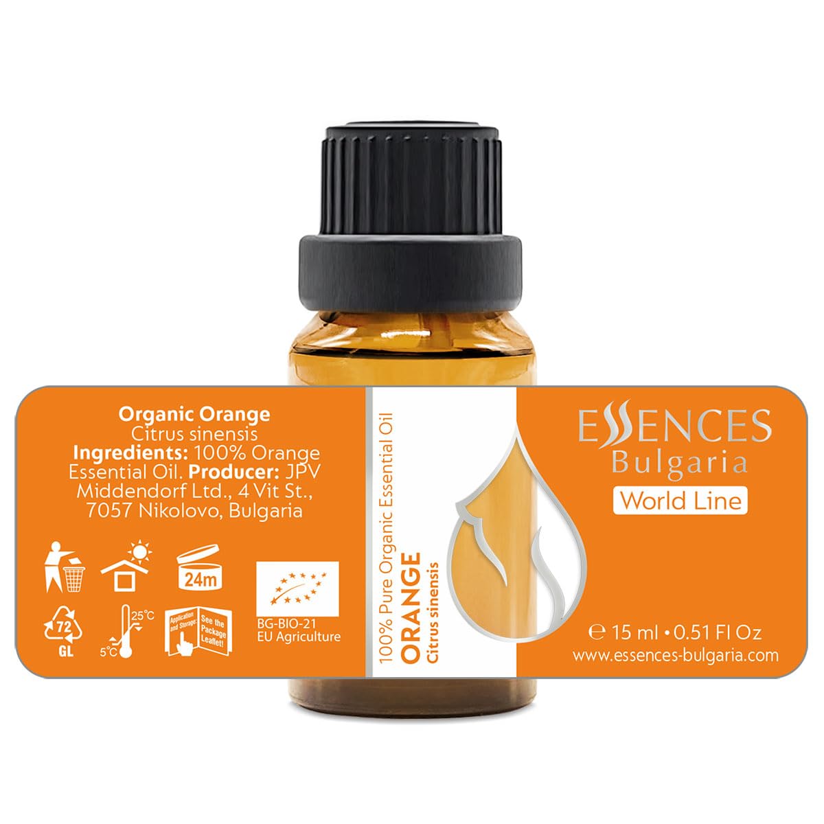 Essences Bulgaria orange oil drops for safe dilution in skincare.