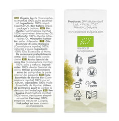 Essences Bulgaria Organic Myrrh oil in a calm setting for meditation.