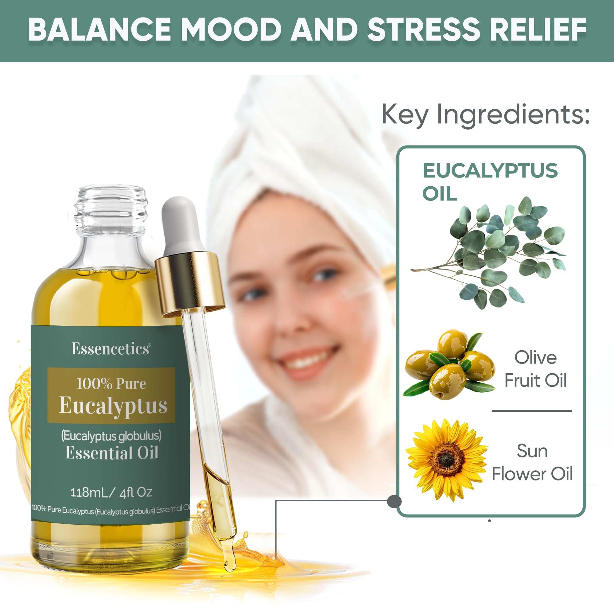 Essencetics eucalyptus diffuser setup releasing a fresh, invigorating aroma throughout the room