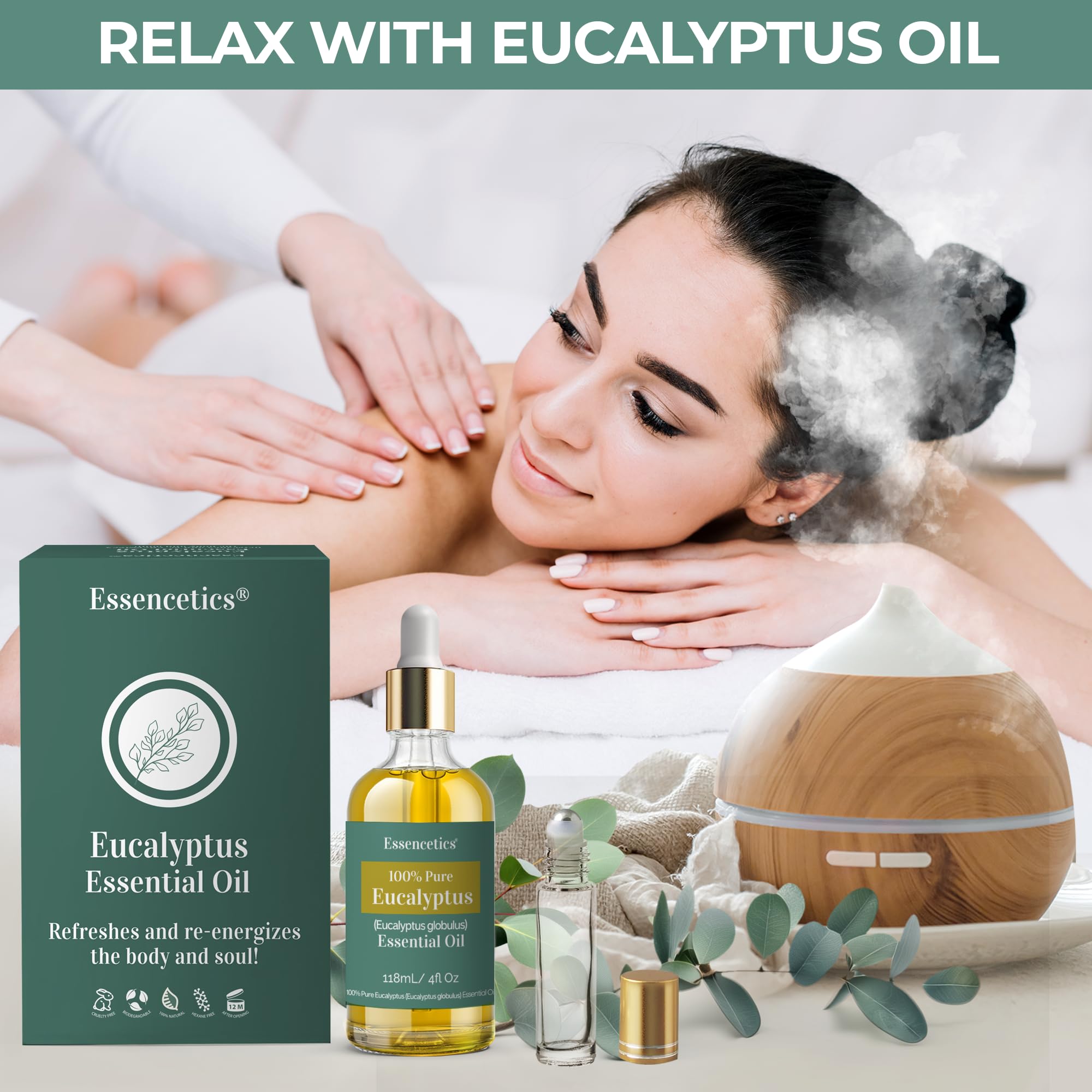Essencetics eucalyptus oil for skincare to refresh skin or add to cleansers