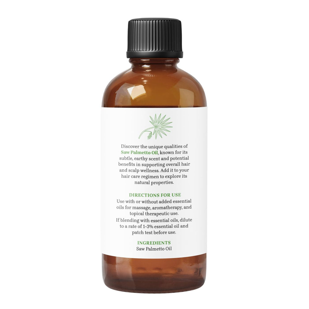 Saw Palmetto Oil used in a DIY hair mask for shine and fullness.