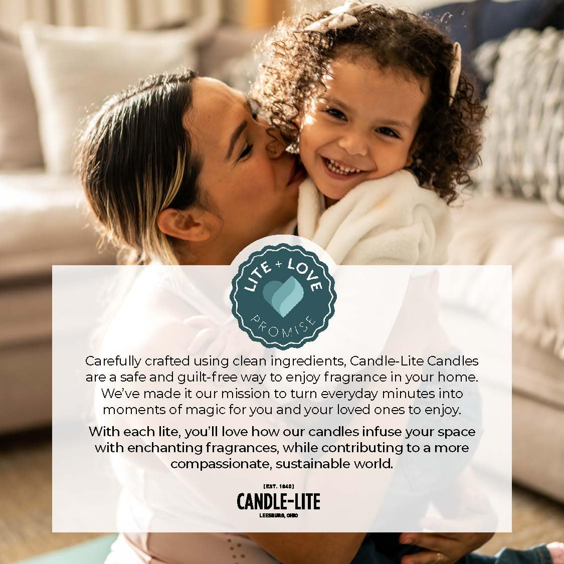 Essential Elements cedarwood and patchouli notes enhance mood and create a tranquil atmosphere.