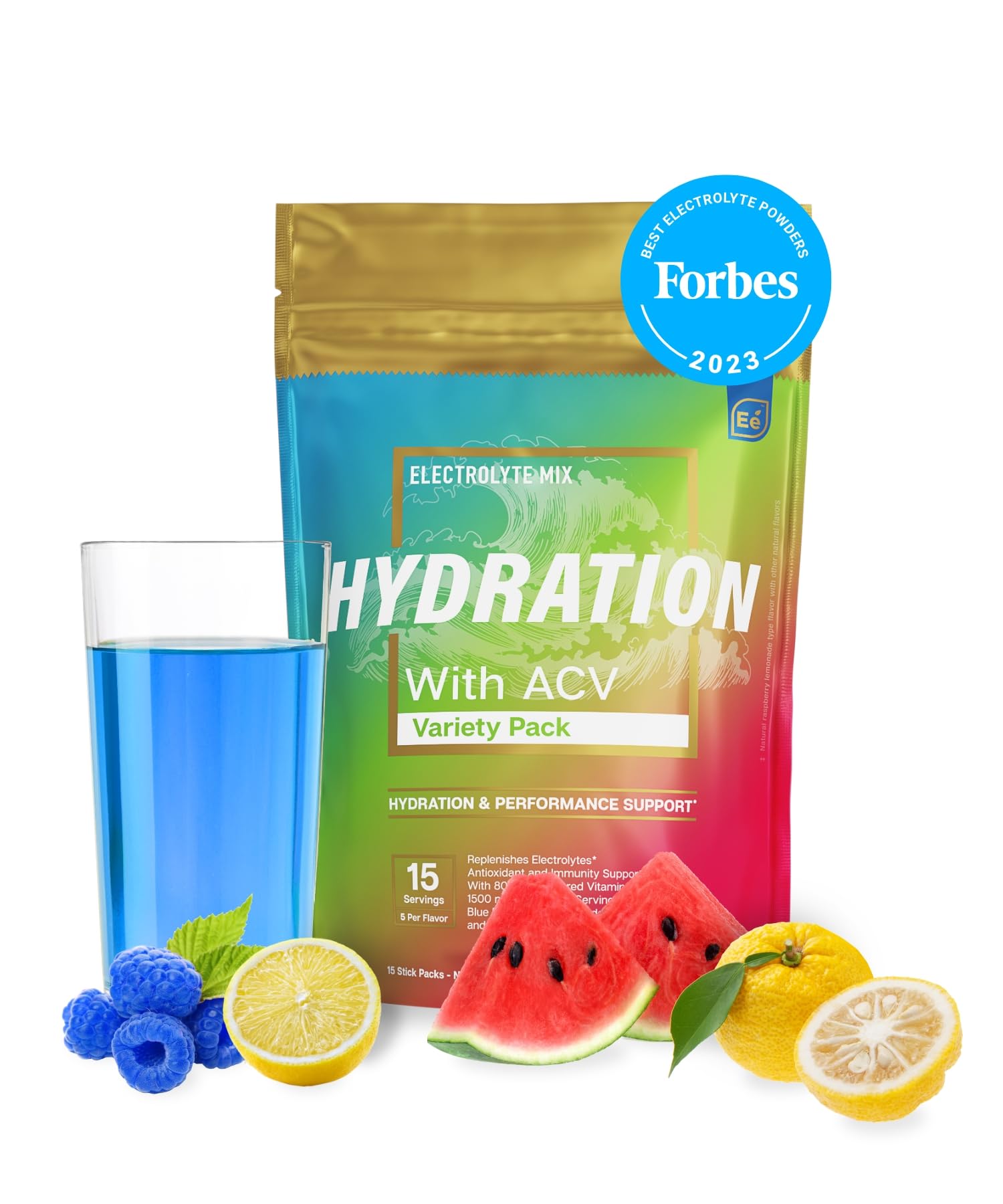 Essential Elements Hydration Packets Blue Raspberry Lemonade for quick on-the-go hydration