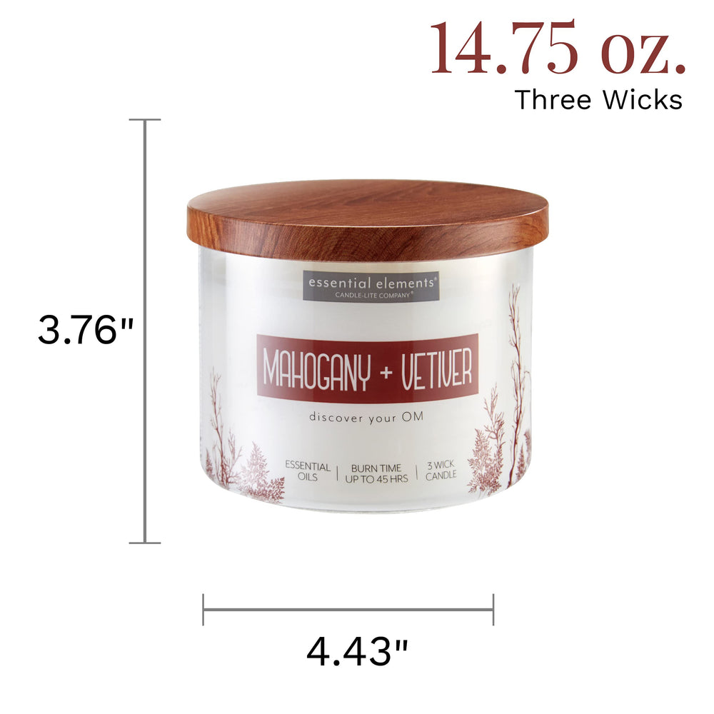 Essential Elements three cotton wicks deliver steady burn