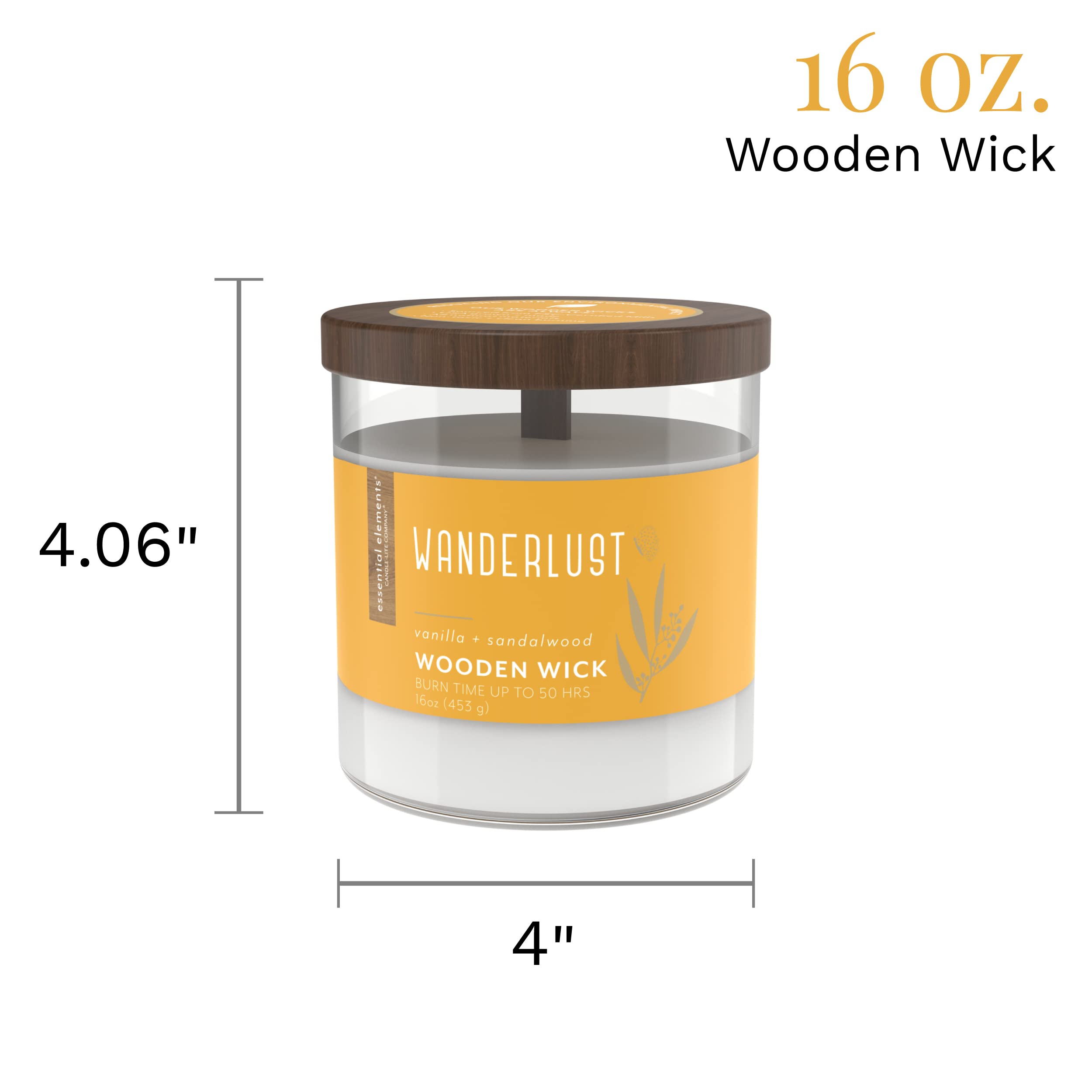 Wanderlust candle on desk creating warm room ambience