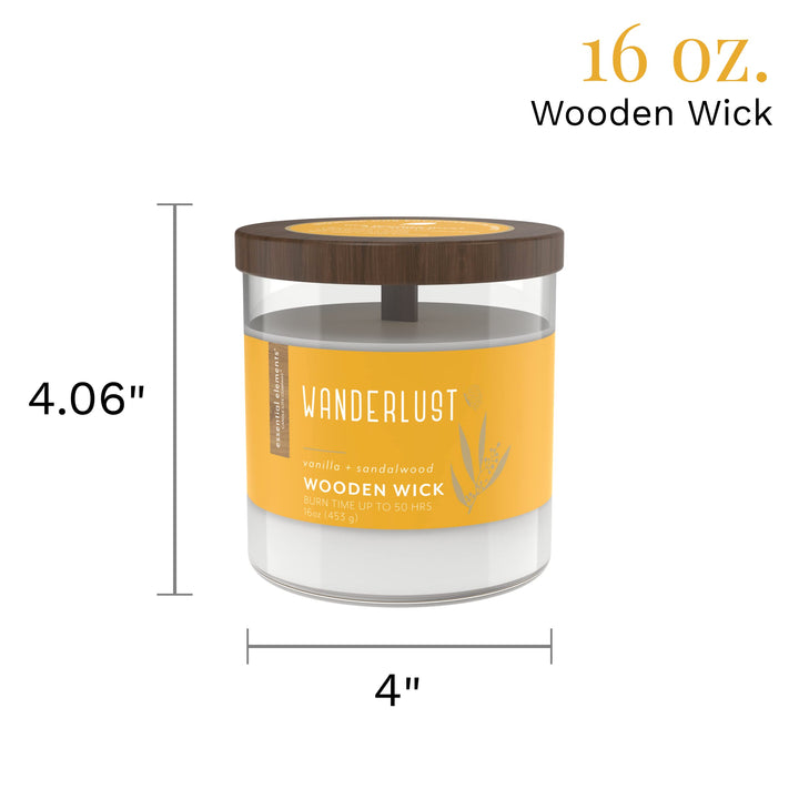 Wanderlust candle on desk creating warm room ambience