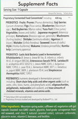 Dr. Ohhira's Probiotics bottle back with ingredients and guidance.