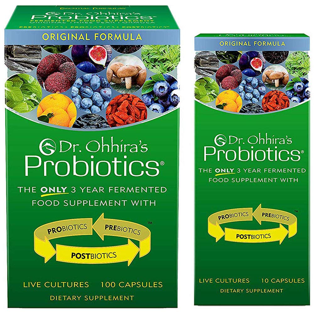 Dr. Ohhira's Probiotics bottle front view for daily gut balance.