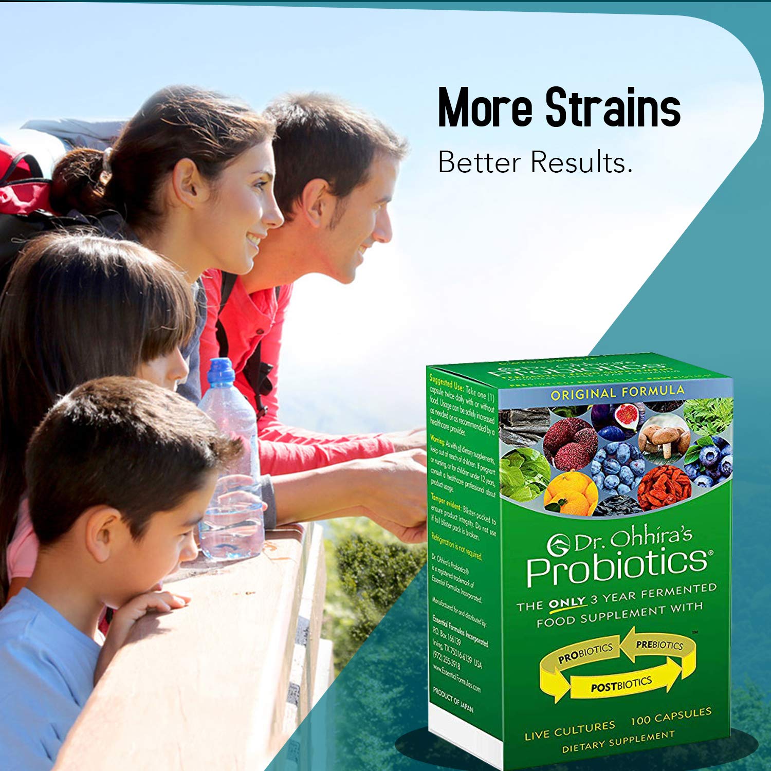 Packaging detail showing clean Essential Formulas design and labeling.