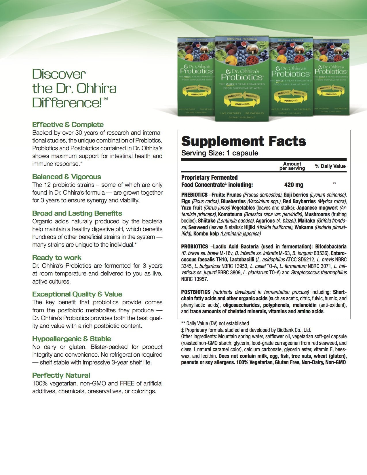 Essential Formulas Dr. Ohhira’s Original postbiotic metabolites for gut environment support