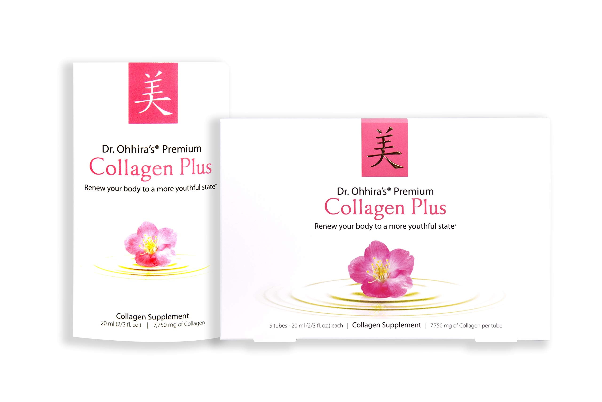 Dr. Ohhira's Premium Collagen Plus pour into liquid for convenient use.