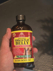 Essential Palace Organic Detox bottle closeup highlights organic ingredients.