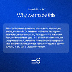 Essential Stacks Collagen scoop helps measure a precise serving