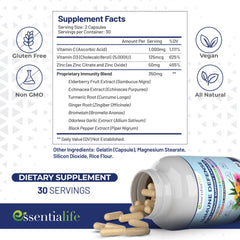 Essentialife Immune Support echinacea capsule supports natural defenses