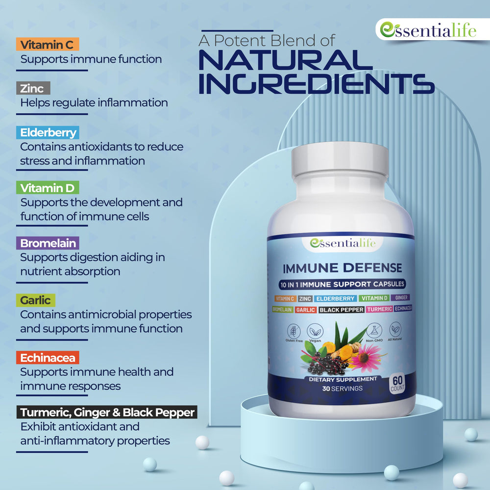 Essentialife Immune Support vitamin D capsule for daily vitality