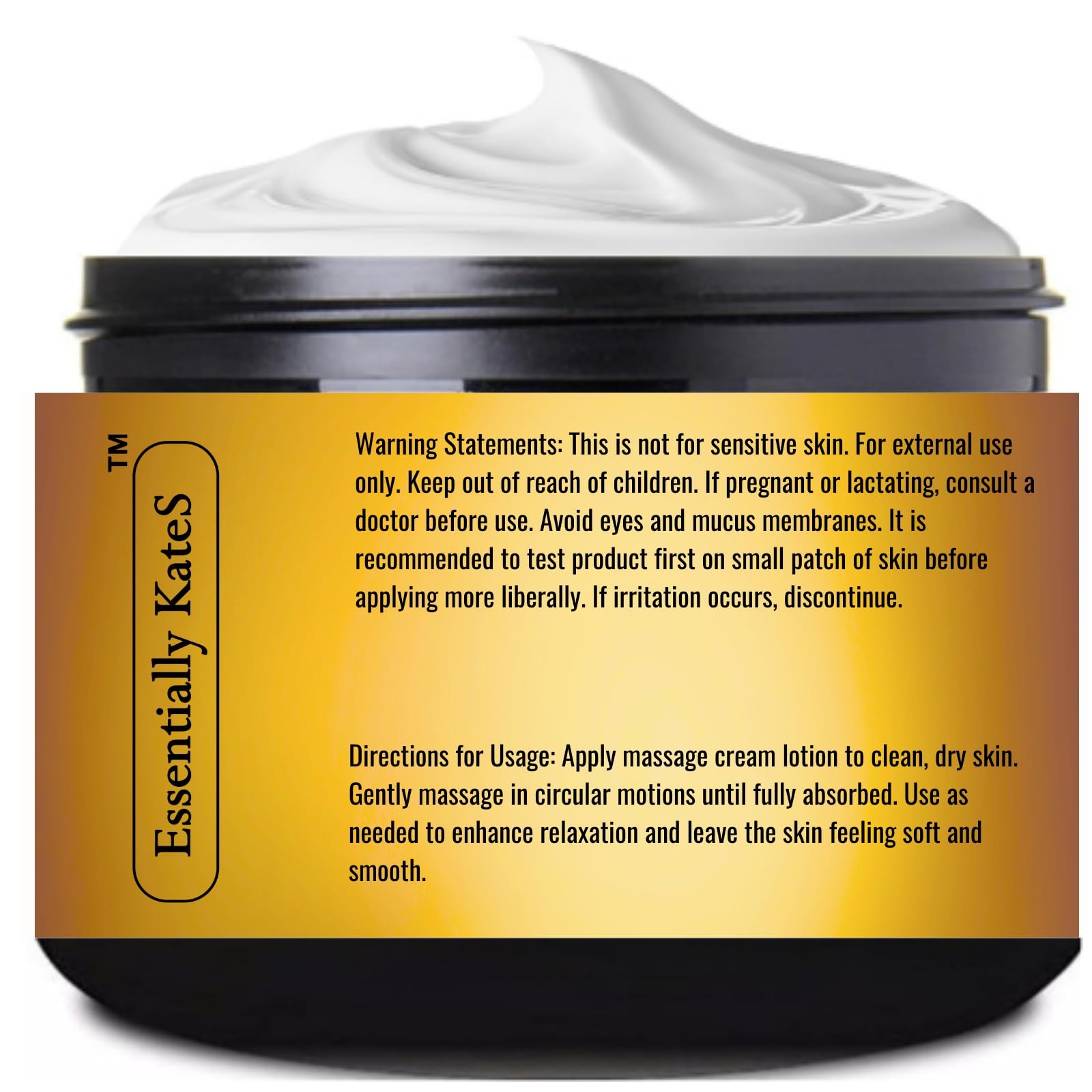 Essentially KateS Cinnamon Clove Orange Lotion packaging highlighting ethical promise.