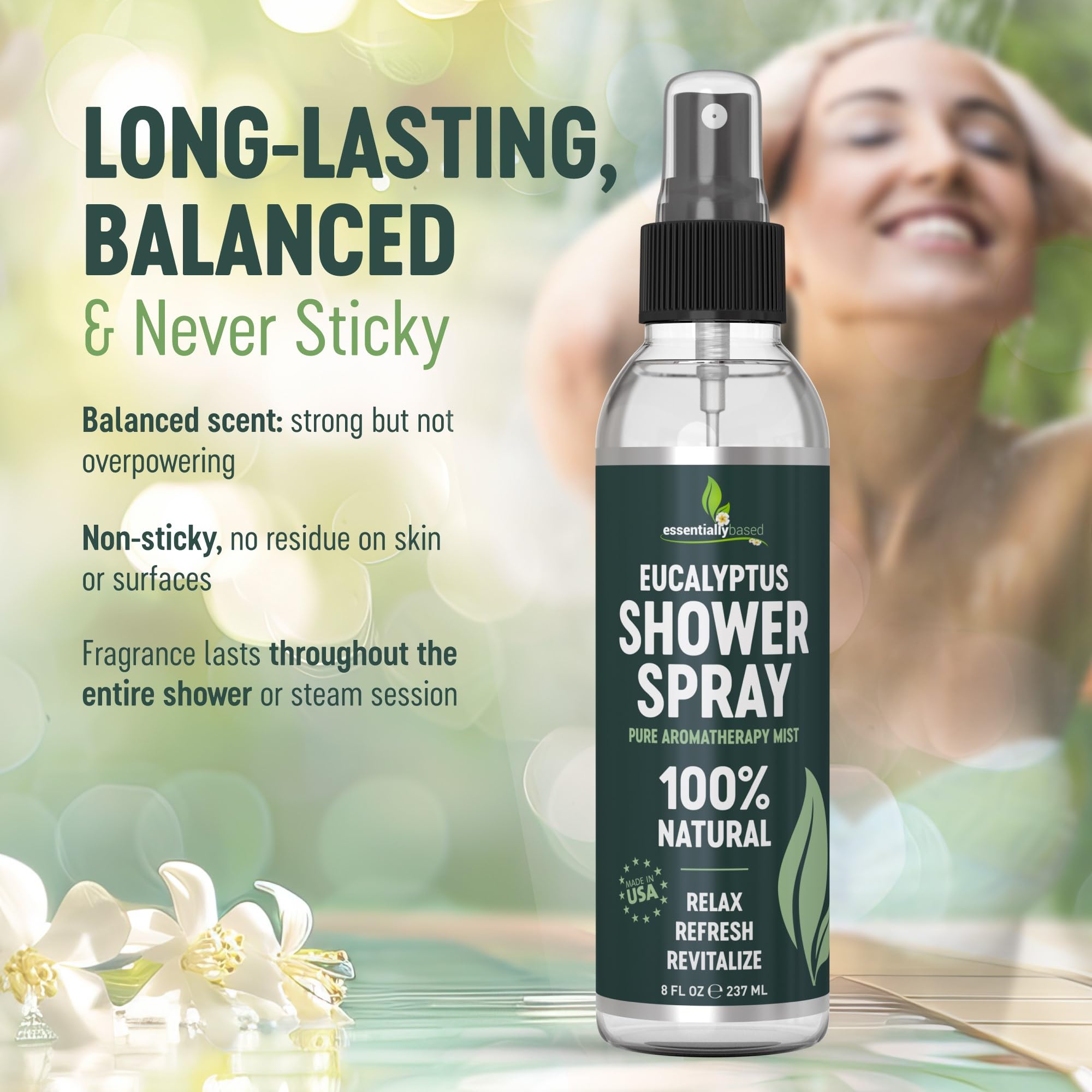 essentiallybased 100-percent organic eucalyptus oil bottle for home spa rituals