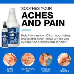 essentiallybased Pure Magnesium Oil Spray applying on skin for soothing comfort
