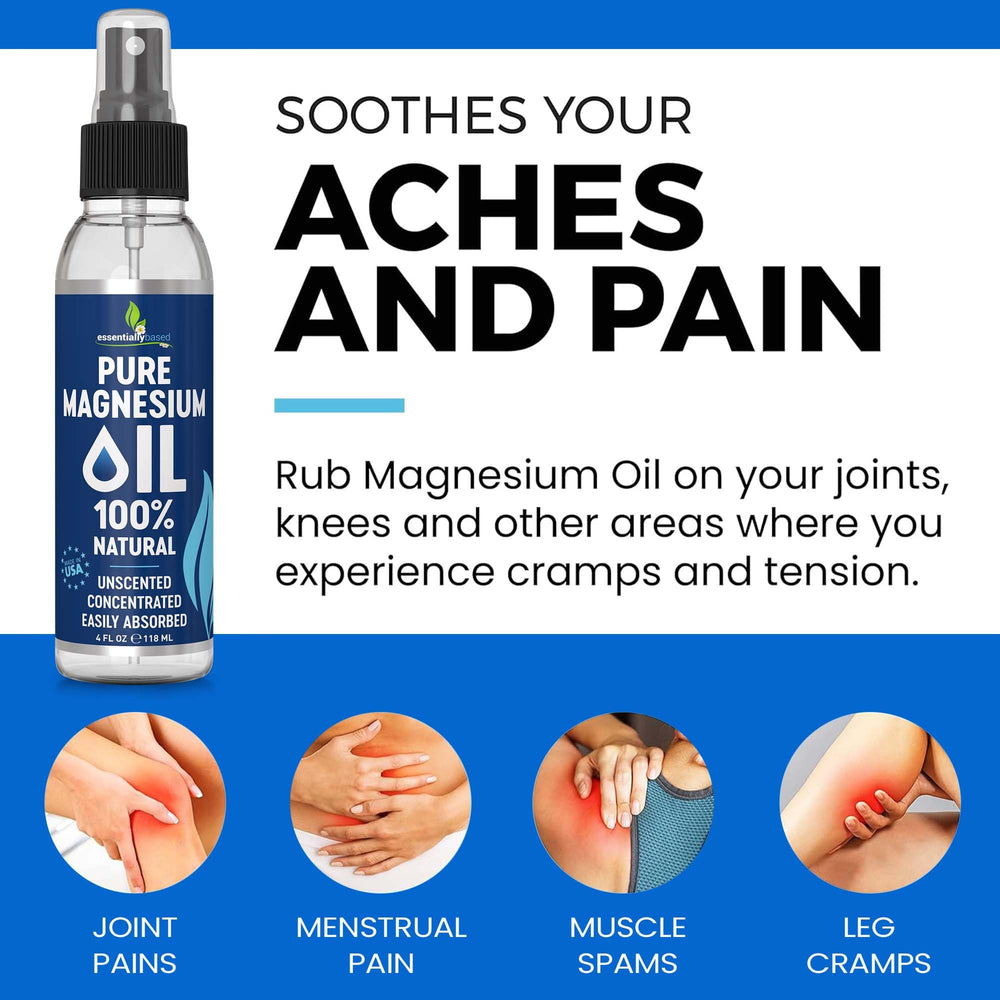 EssentiallyBased magnesium oil spray USA-made label close-up