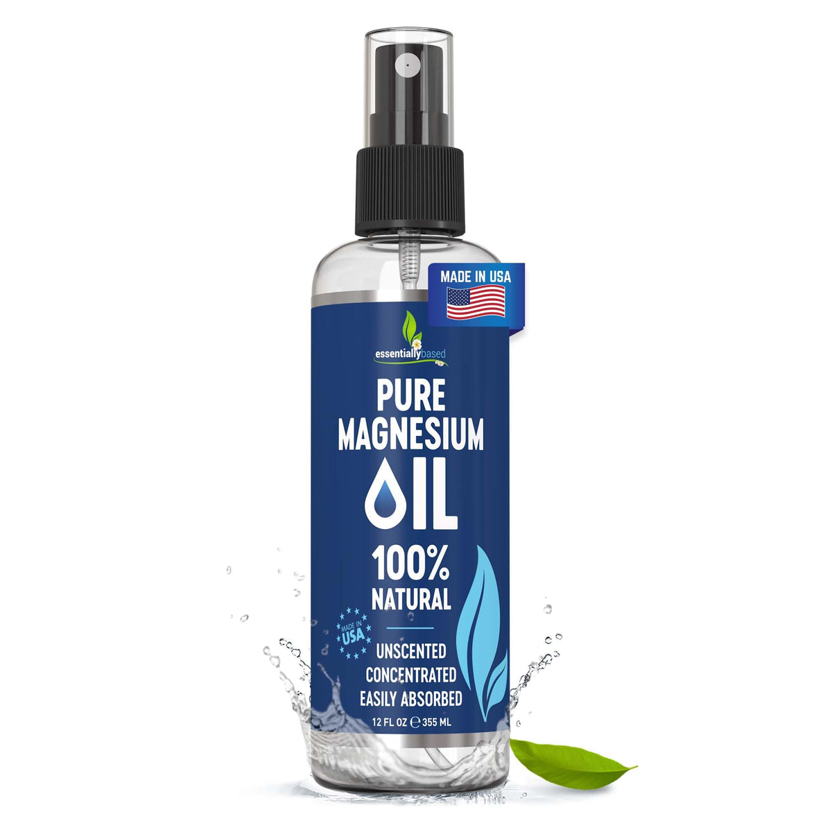 botella essentiallybased spray magnesio puro para uso diario