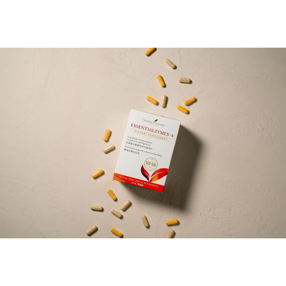 Essentialzymes-4 label detail emphasizing enzyme blend