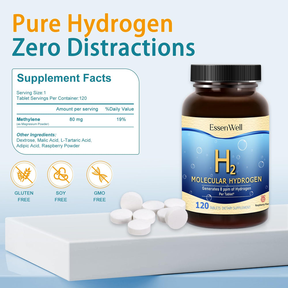 EssenWell Raspberry flavored hydrogen tablets provide a tasty hydration option.