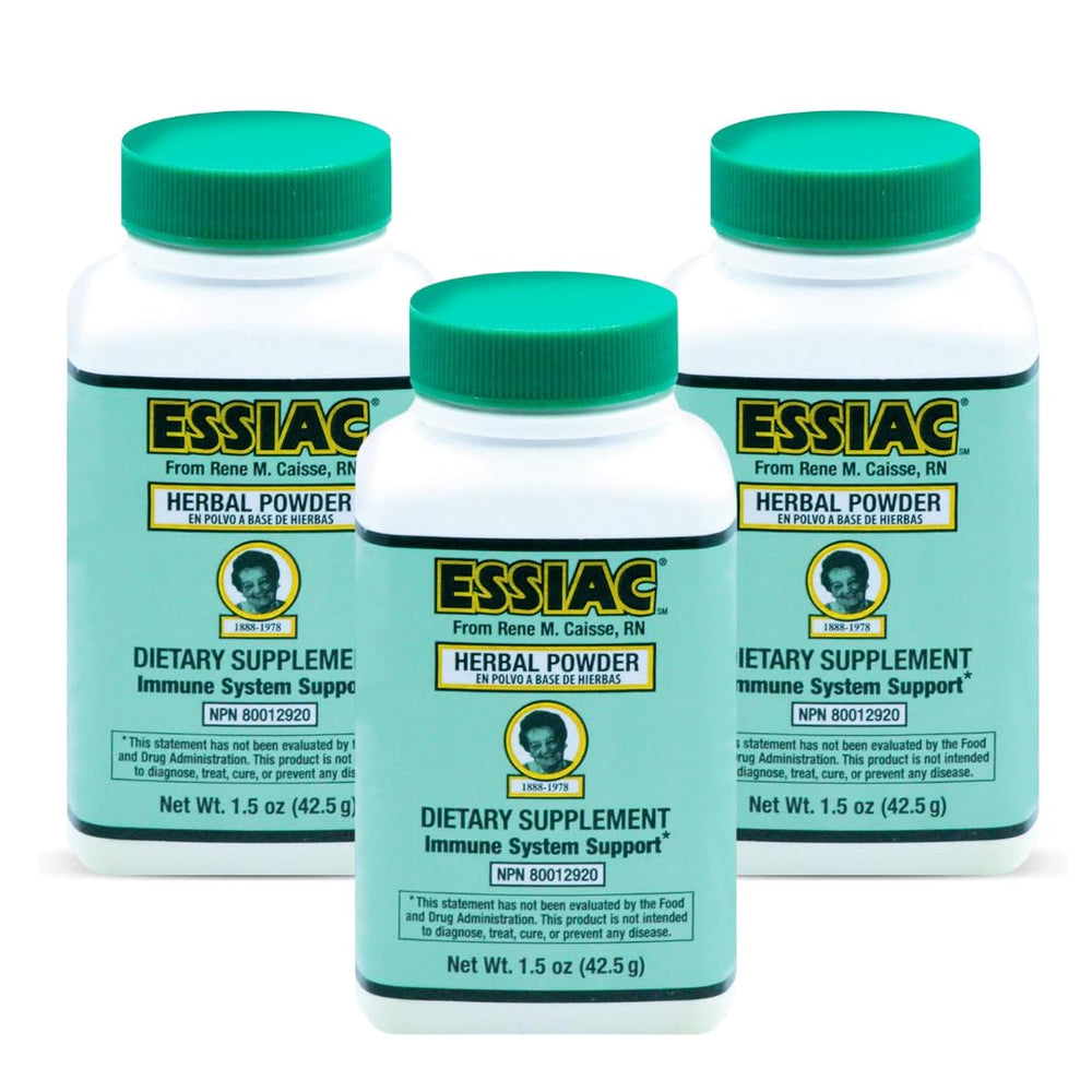 Essiac Original Herbal Tea Powder bottle front for daily wellness