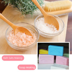 ESSLux Best Wishes Fragrance Oil in a bath or spa setup for soothing aroma.