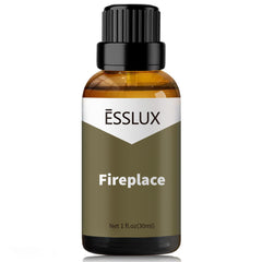 ESSLUX Fireplace Fragrance Oil bottle for home diffusion with warm, woodsy notes