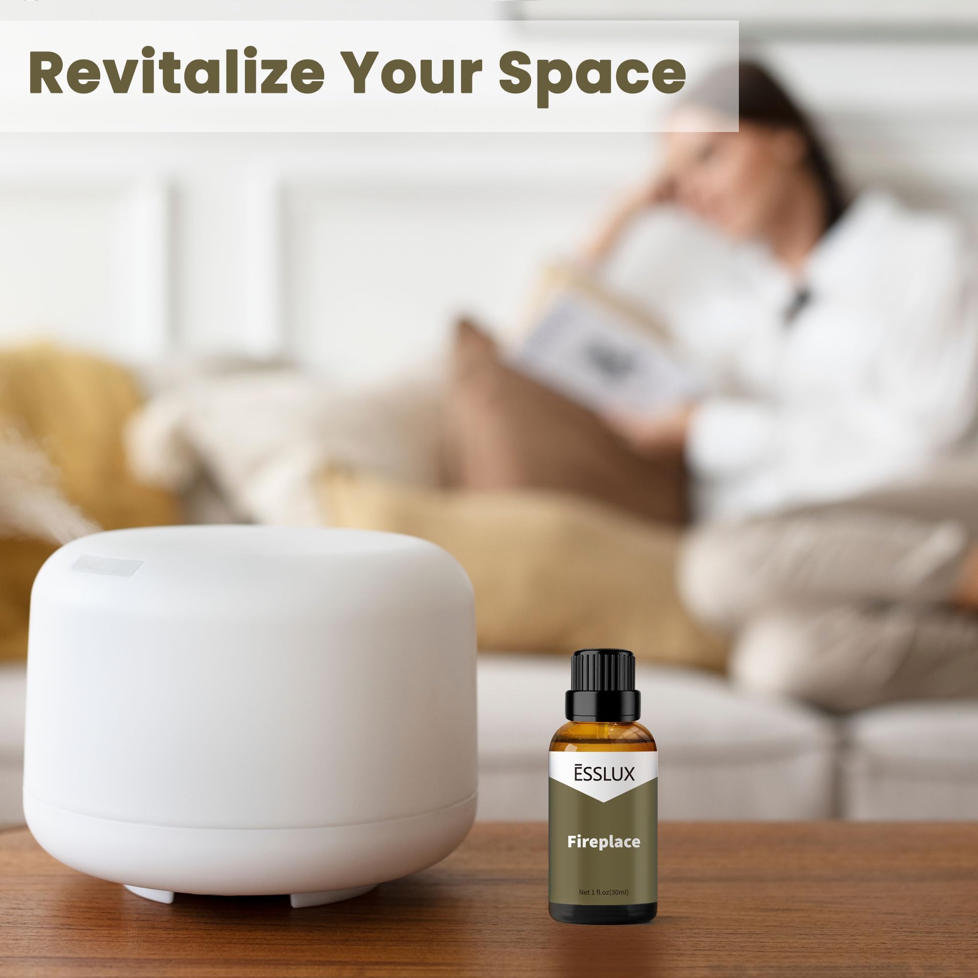 ESSLUX Fireplace Fragrance Oil room spray for a refreshed living space