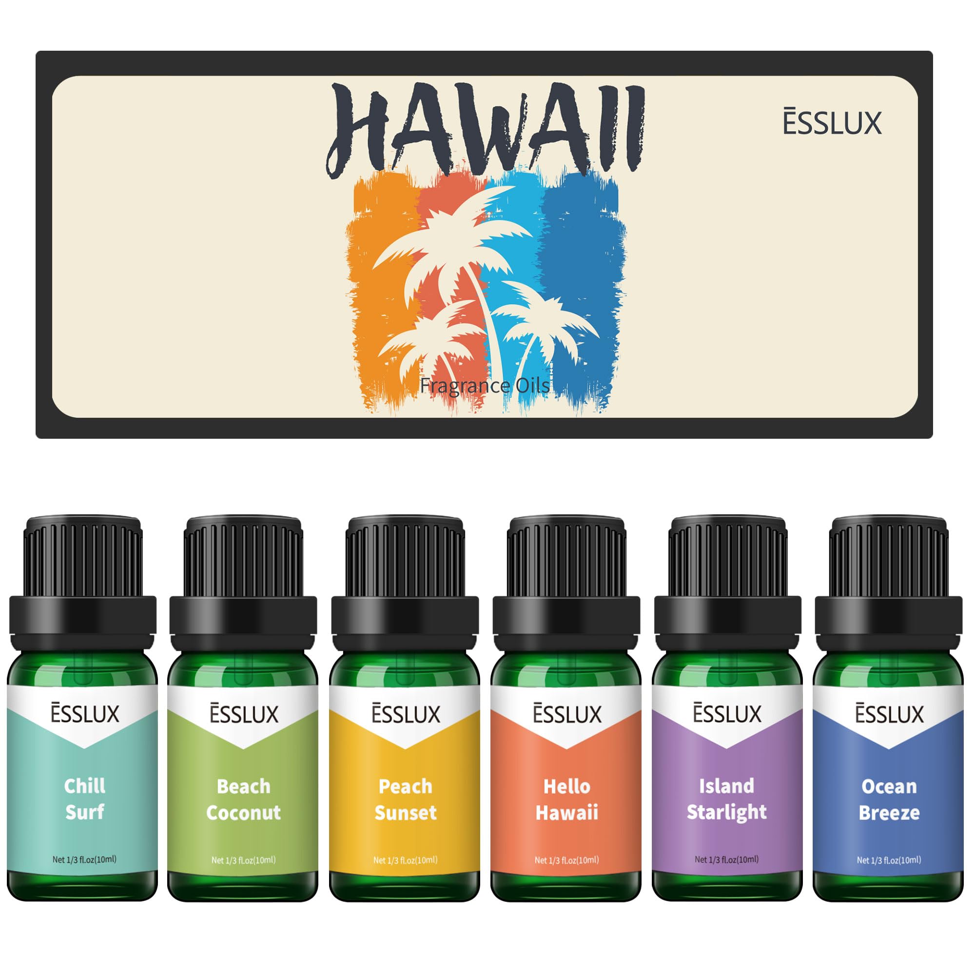 ESSLUX Hawaii Ocean Breeze 10ml oil for diffusers, soaps, and candles.