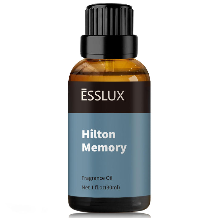 ESSLux Hilton Memory bottle pour enables precise diffusion for easy handling.