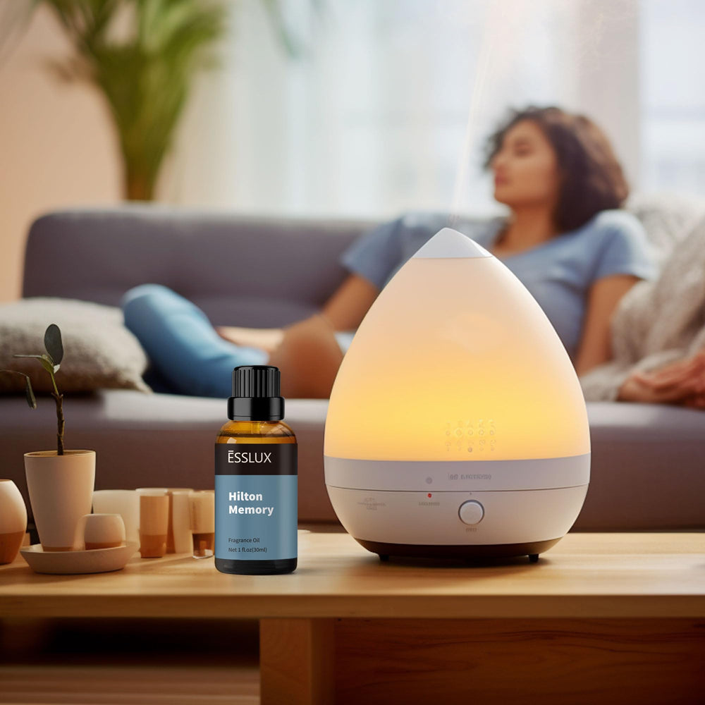 ESSLux Hilton Memory spa setup enhances relaxation spaces with inviting aromas.