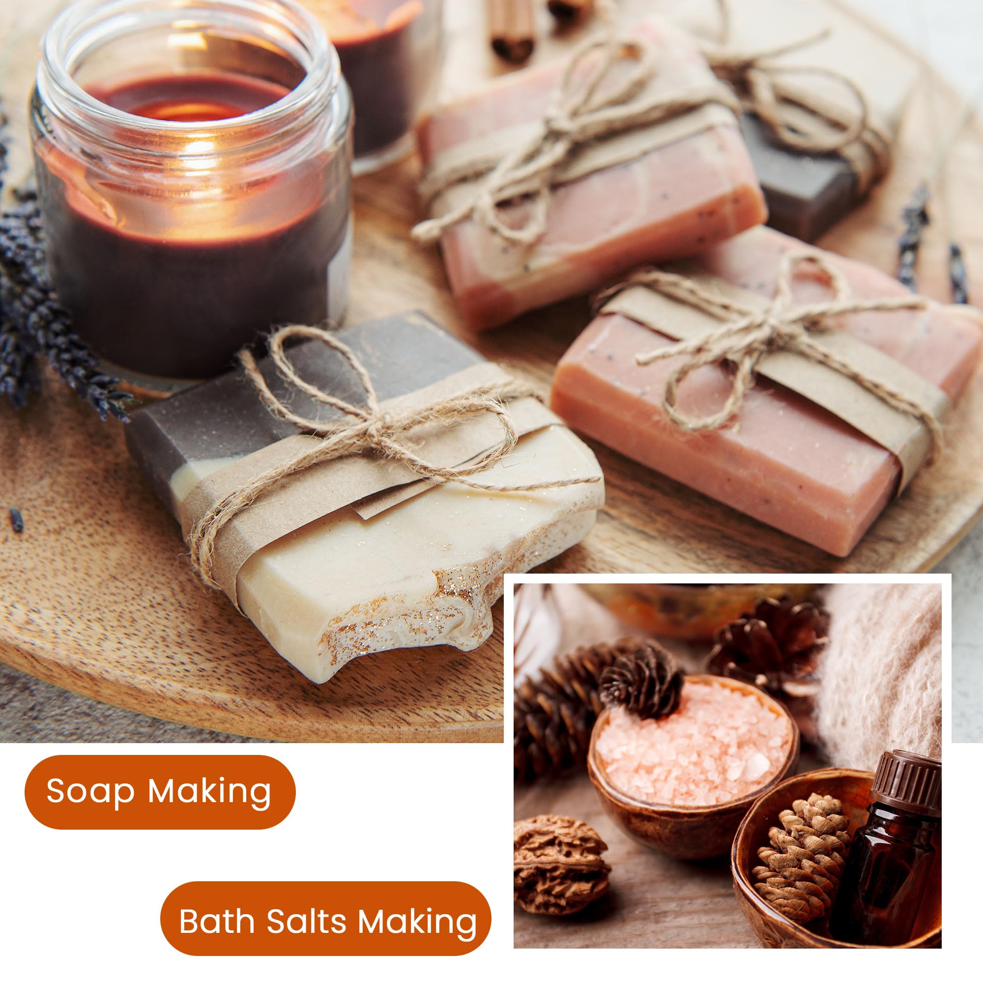 Soap crafting with ESSLUX Pumpkin Pie oil for seasonal lathers.