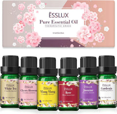 ESSLux Rose essential oil bottle for diffuser use with a romantic floral scent.