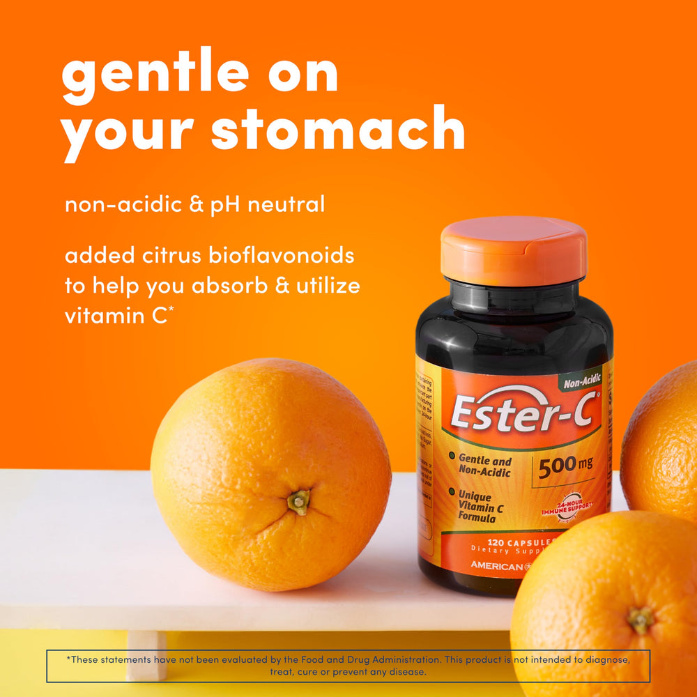 Ester-C bottle with no artificial flavors or preservatives.