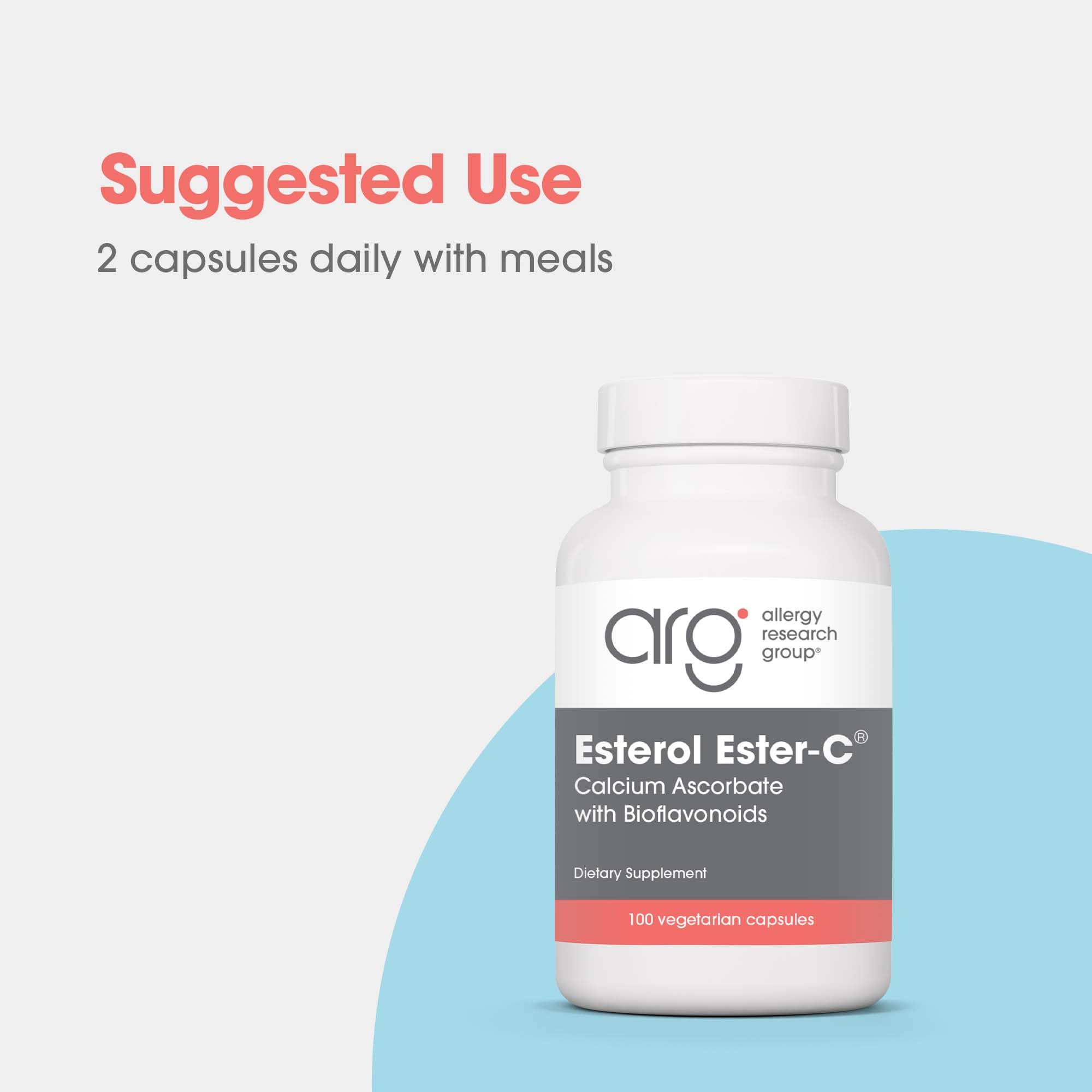 Pouring Esterol capsules demonstrates convenient daily supplementation.