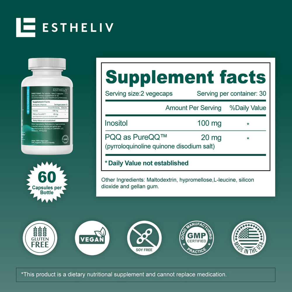 ESTHELIV bottle side view emphasizes compact, travel-friendly packaging.