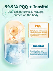 ESTHELIV PQQ Inositol capsules highlight the key synergistic formula for liver vitality.