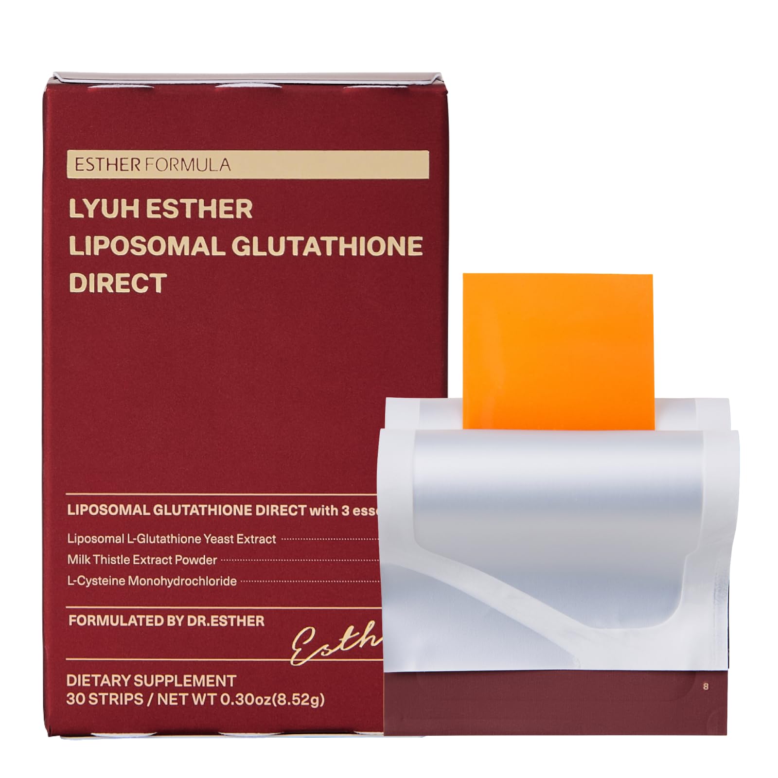 ESTHER FORMULA liposomal glutathione strip on tongue for quick absorption