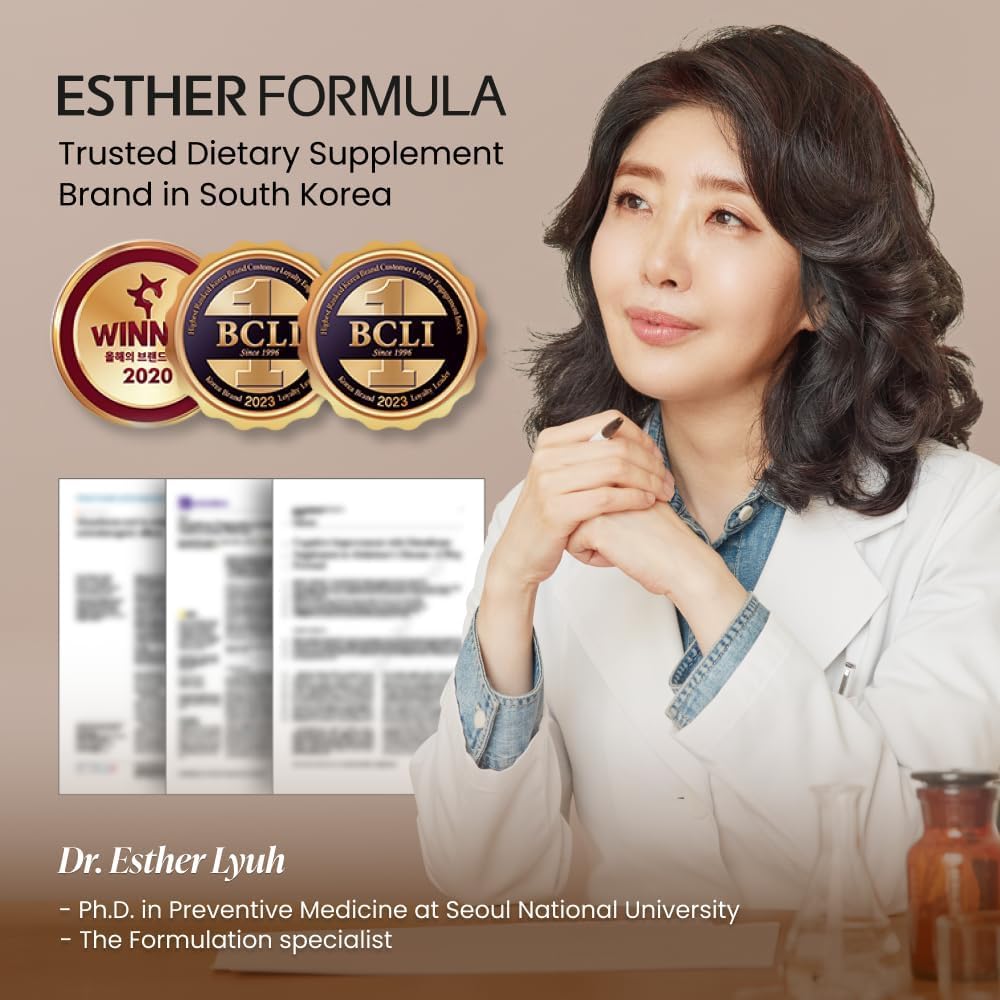 ESTHER FORMULA liposomal strip compact foil pack for travel.