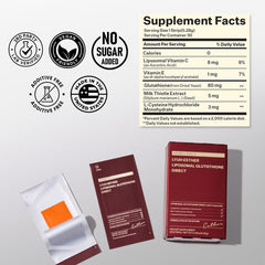 ESTHER FORMULA liposomal glutathione strip lemon flavor enhances daily ritual.