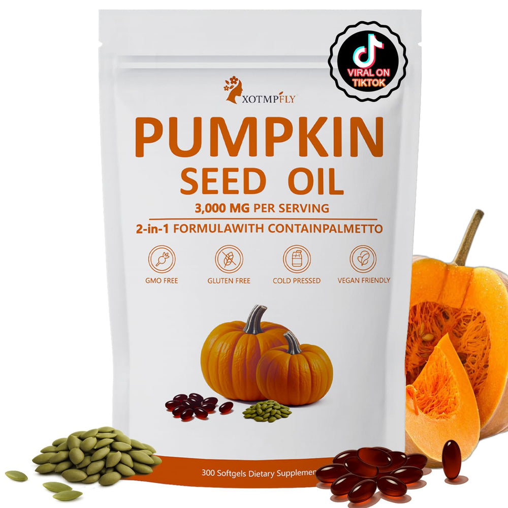 ESTHFGPSV pumpkin seed oil softgel bottle highlighting premium health benefits.