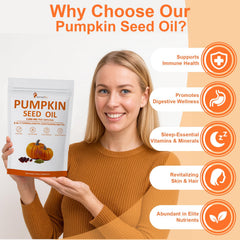 ESTHFGPSV pumpkin seed oil pour illustrating easy daily dosing.