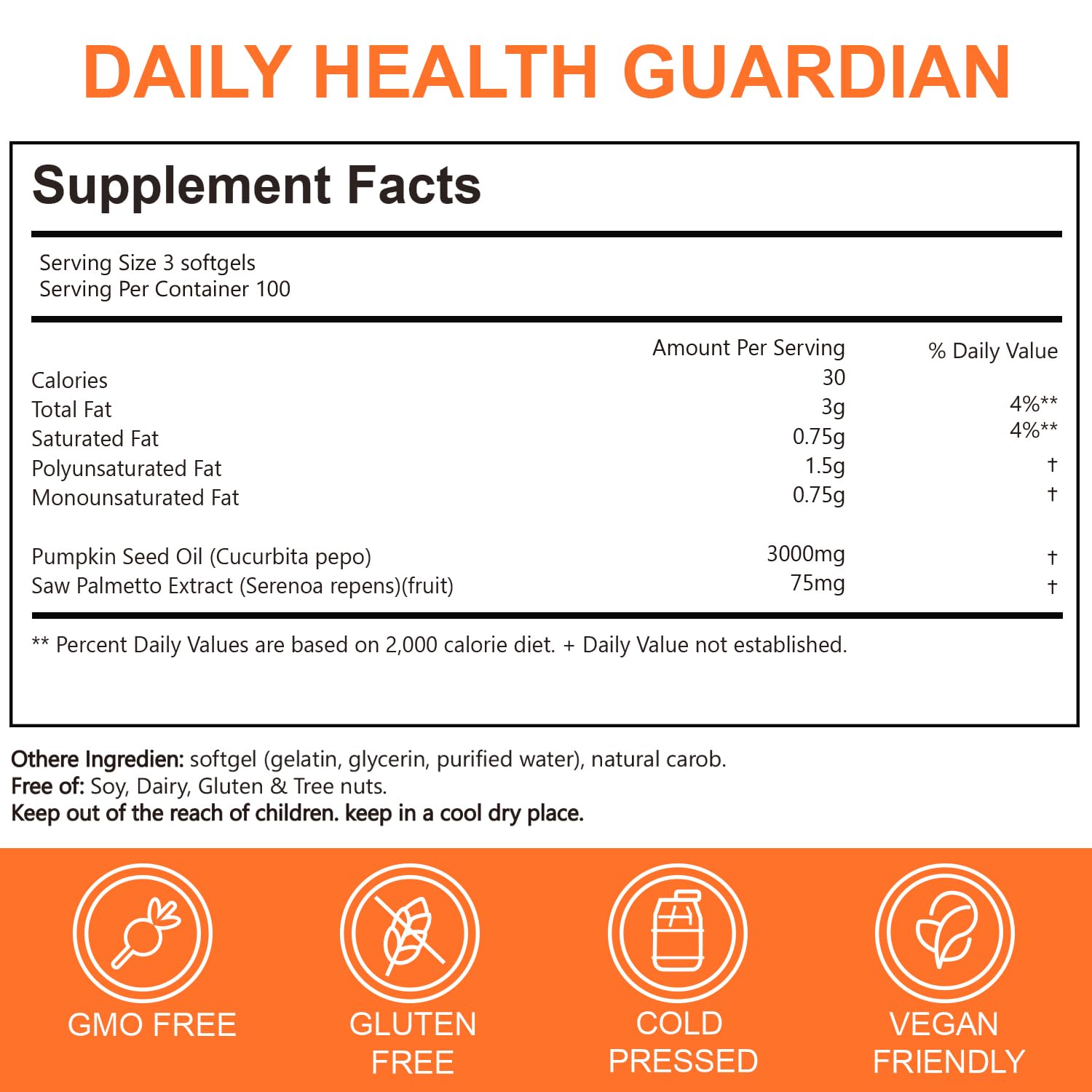 ESTHFGPSV softgel capsule close-up highlighting pure virgin pumpkin seed oil.